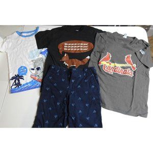 4-Piece Kids Play Clothes Bundle: Tees & Shorts (Size 7)